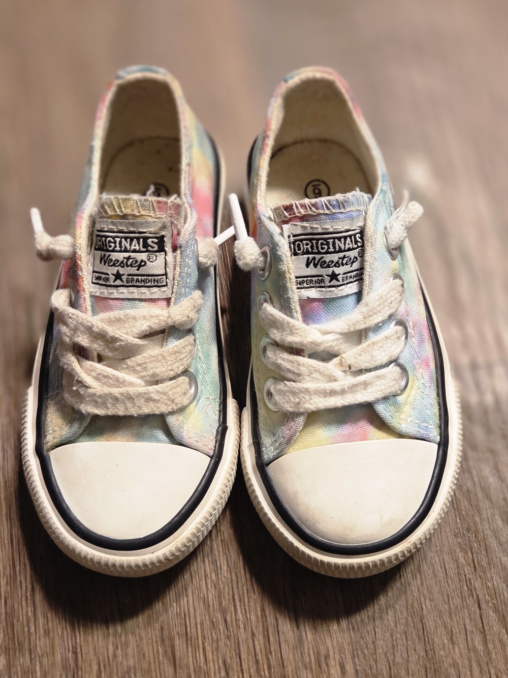 Kids Tie-Dye Canvas Sneakers - Pastel Multicolor